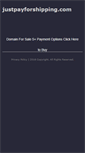 Mobile Screenshot of justpayforshipping.com